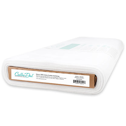Callie Del Woven 100% Cotton Fusible Interfacing 22in x 25yds