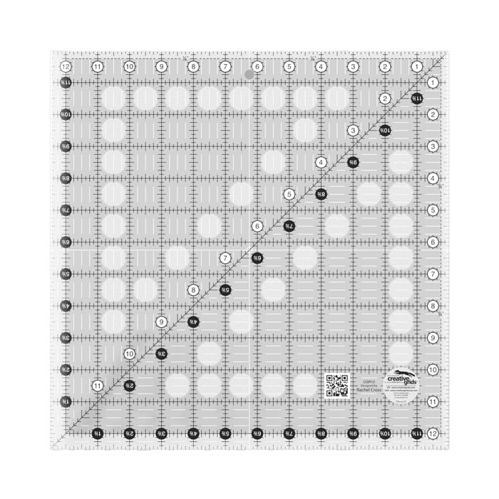 Creative Grids Quilt Ruler 12-1/2in Square