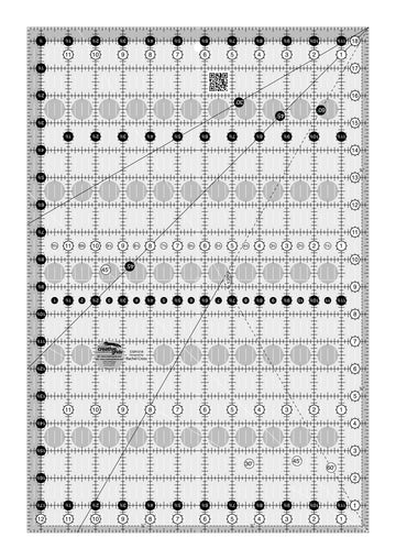 Creative Grids Quilt Ruler 12-1/2in x 18-1/2in Rectangle - image 1 - quilting ruler for precision cutting