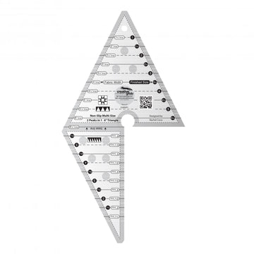 Creative Grids Quilt Ruler 2 Peaks in 1 Triangle - image 1 - quilting ruler for precision cutting
