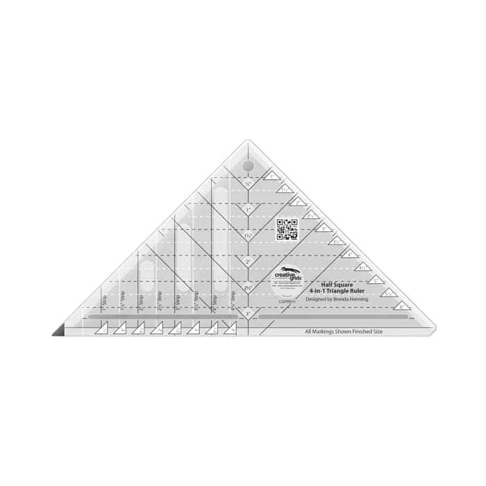 Creative Grids Half-Square 4-in-1 Triangle Quilt Ruler