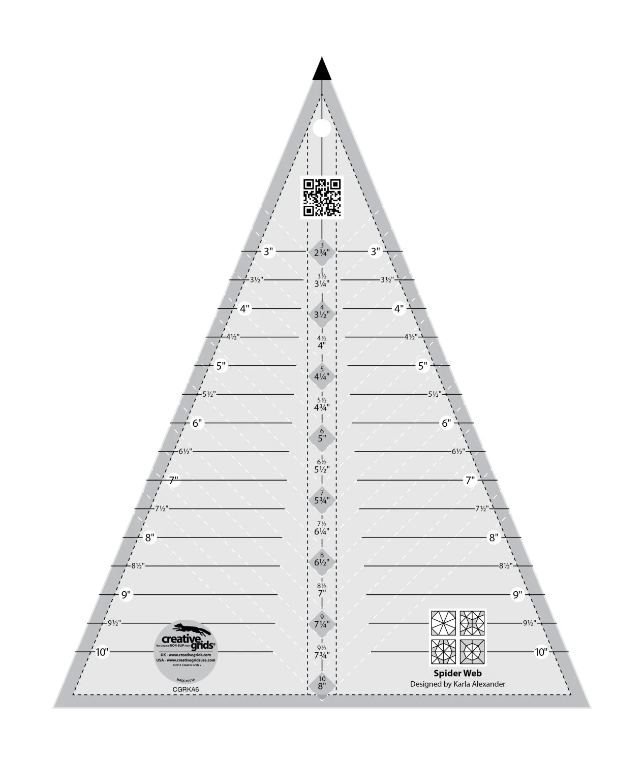 Creative Grids Quilt Ruler Spider Web