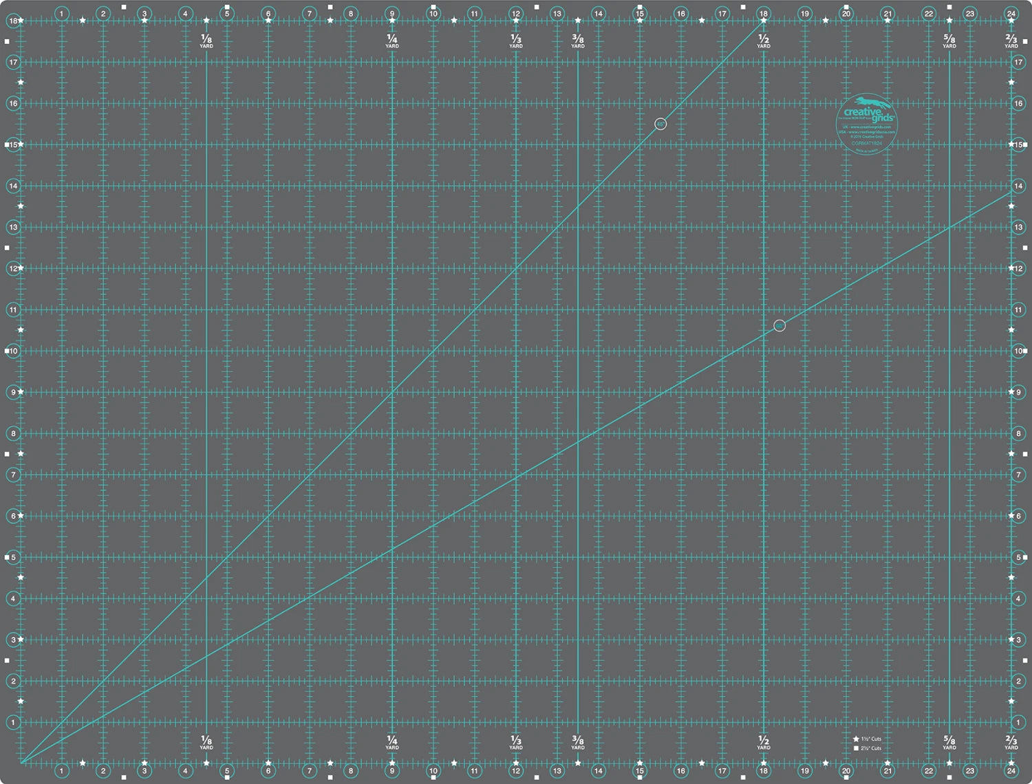 Creative Grids Self-Healing Double Sided Rotary Cutting Mat 18in x 24in - image 1 - quilting supply from Quilted Joy