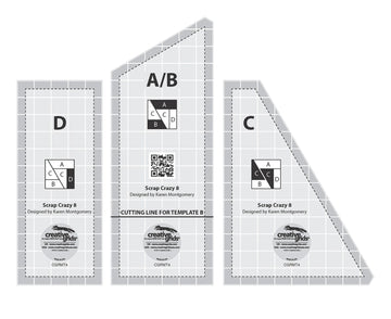 Creative Grids Scrap Crazy multi-size quilting ruler template set