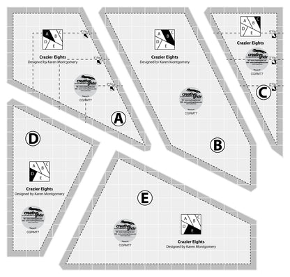 Creative Grids Quilt Ruler Crazier Eights Templates