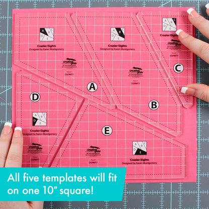 Creative Grids Quilt Ruler Crazier Eights Templates