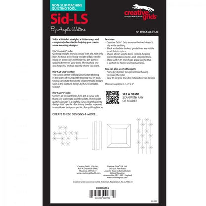 Sid Low Shank Machine Quilting Ruler Available at Quilted Joy