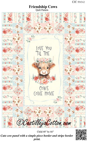 Friendship Cows Quilt Pattern - image 1 - quilting pattern with step-by-step instructions