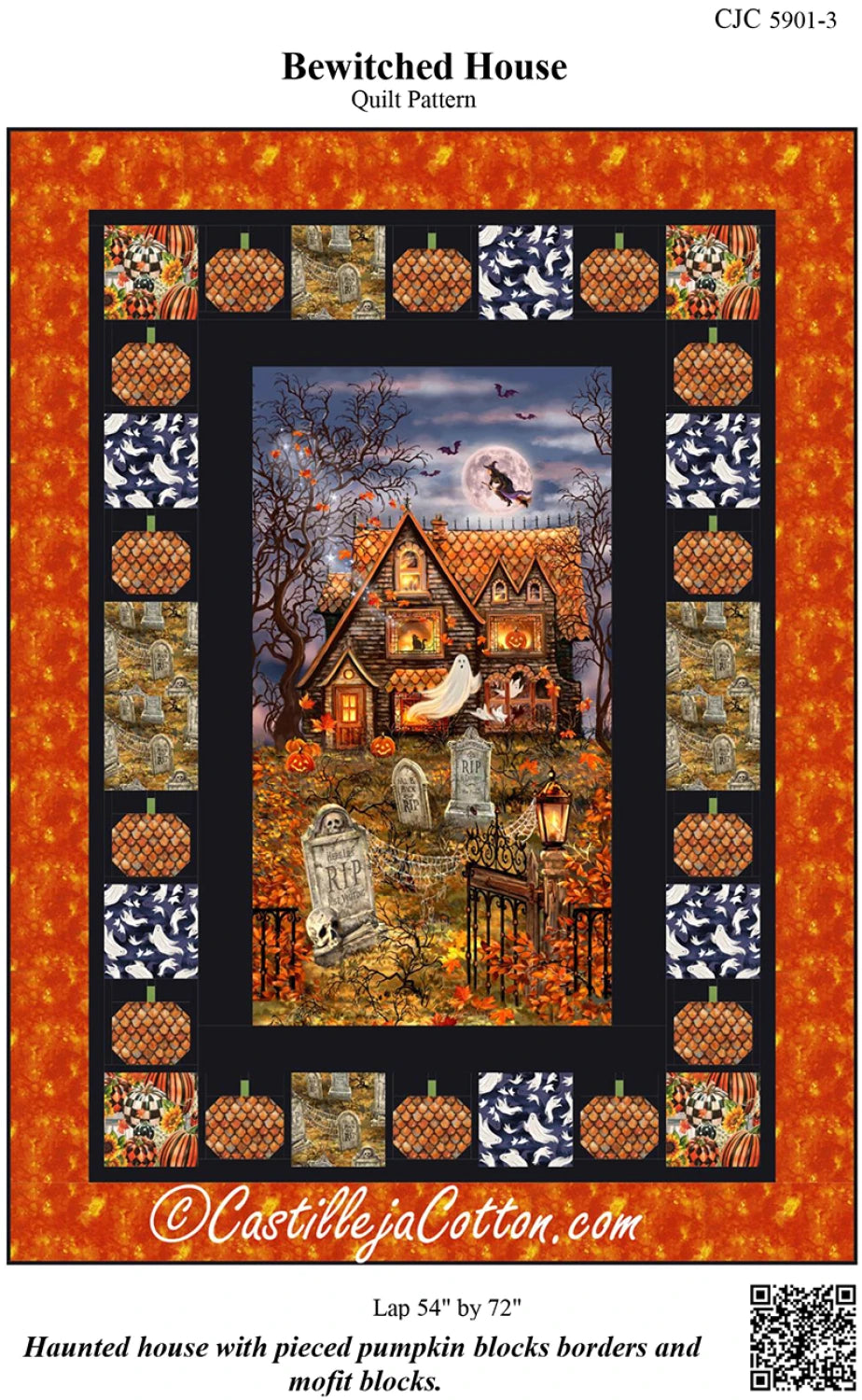 Bewitched House Quilt Pattern - image 1 - quilting pattern with step-by-step instructions