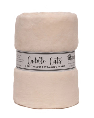 Cuddle Cuts Ivory 3 Yard Precut Wide Quilt Fabric - wide quilt backing fabric for longarm quilting