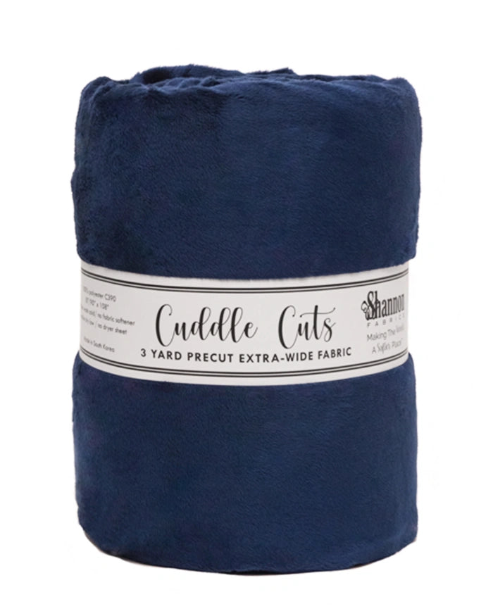 Cuddle Cut Navy 3 Yard Quilt Fabric Back Pack