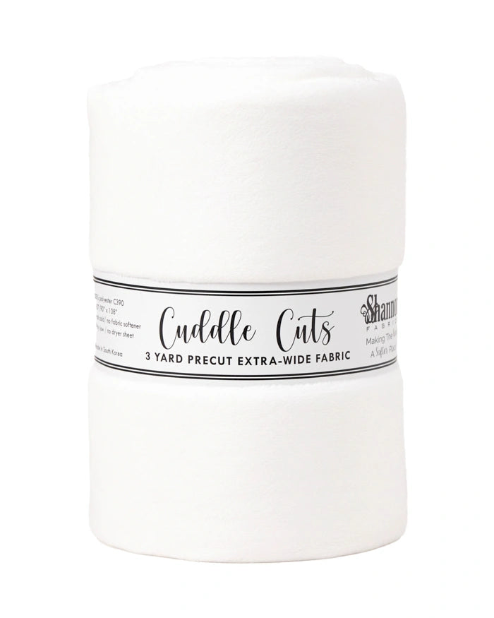 Cuddle Cut White 3 Yard Quilt Fabric Back Pack
