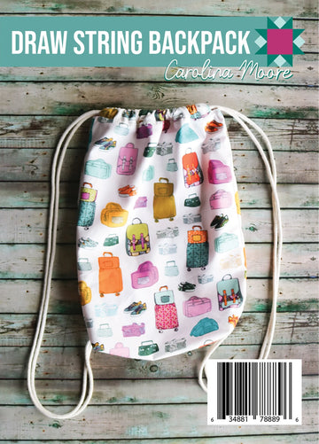 Draw String Backpack - Postcard Pattern - quilting supply from Quilted Joy