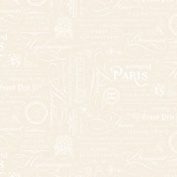 Elegant Essentials Text Cream Pearl Fabric Yardage - quilt fabric for sewing and quilting projects