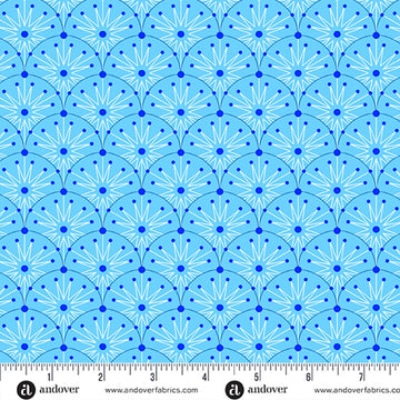 Century Prints - Deco Frost Chill Winter Clamshells Fabric Yardage