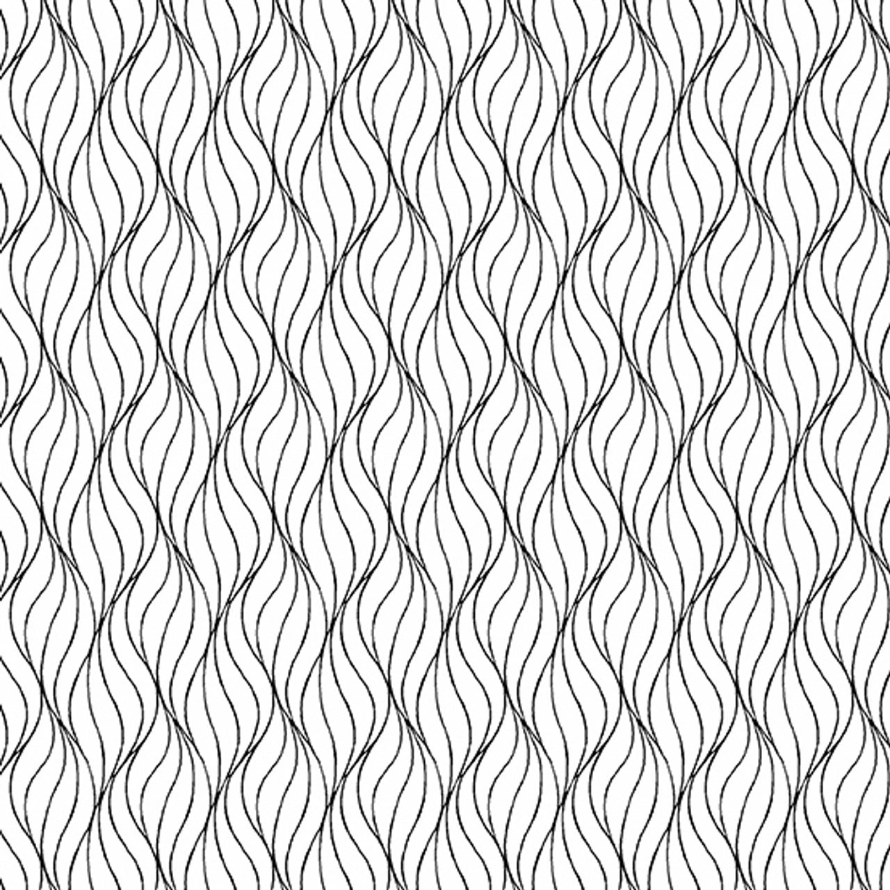 Century Black on White Waves Fabric Yardage