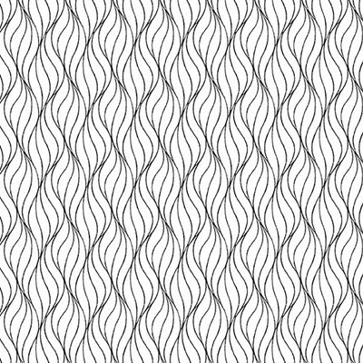 Century Black on White Waves Fabric Yardage