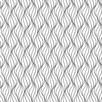 Century Black on White Waves Fabric Yardage