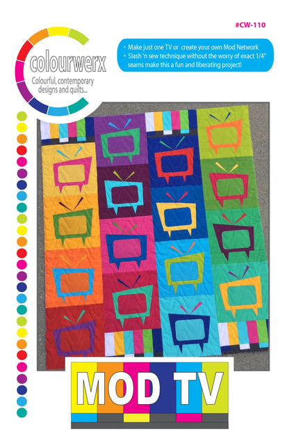 Mod TV Quilt Kit - image 3 - complete quilt kit with fabric and instructions