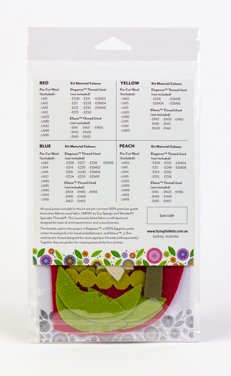 Wendy Williams Red Caravan Pre-Cut Wool Felt Applique Kit