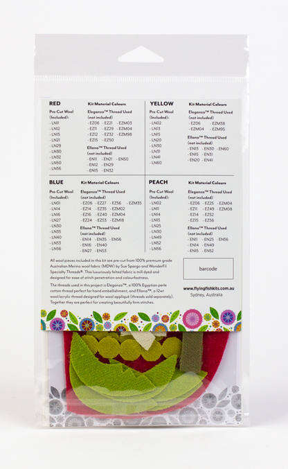 Wendy Williams Red Caravan Pre-Cut Wool Felt Applique Kit