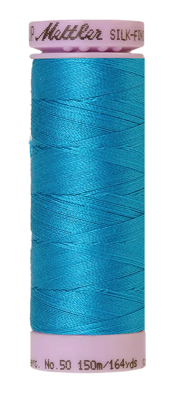 Mettler Cotton Silk Finish 50wt 150m Caribbean Blue