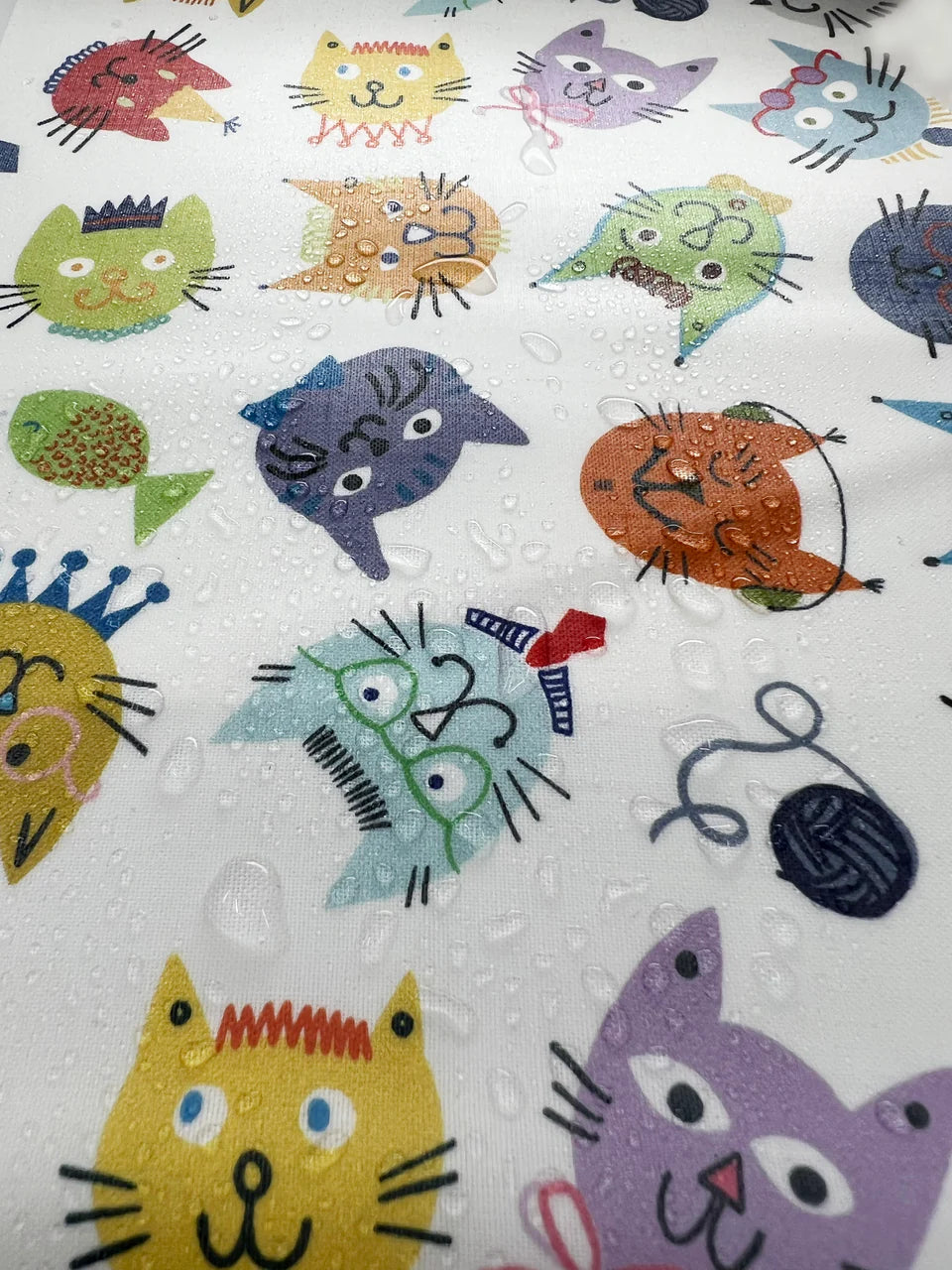 Laminated Cotton, Cool Cats, 1 yard Precut