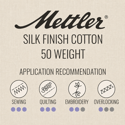 Mettler Cotton Silk Finish 50wt Old Tin - image 2 - quilting thread