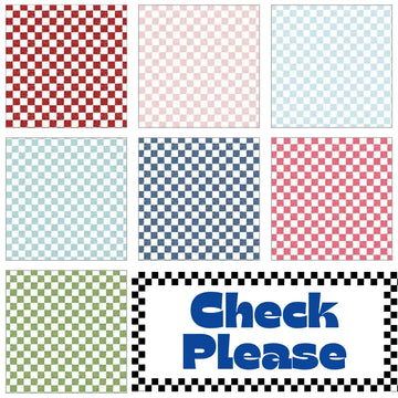 Check Please One Yard Bundle - coordinating quilt fabric bundle