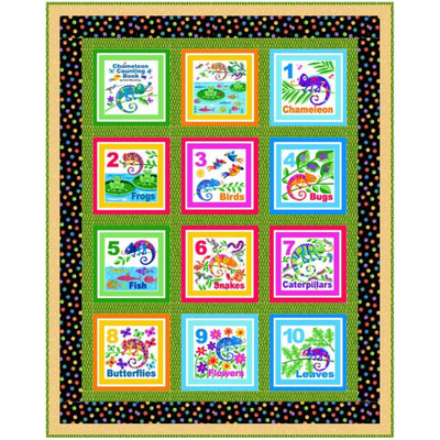 Cheerful and Colorful Counting Quilt Kit