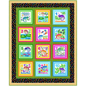 Cheerful and Colorful Counting Quilt Kit - children's learning quilt kit