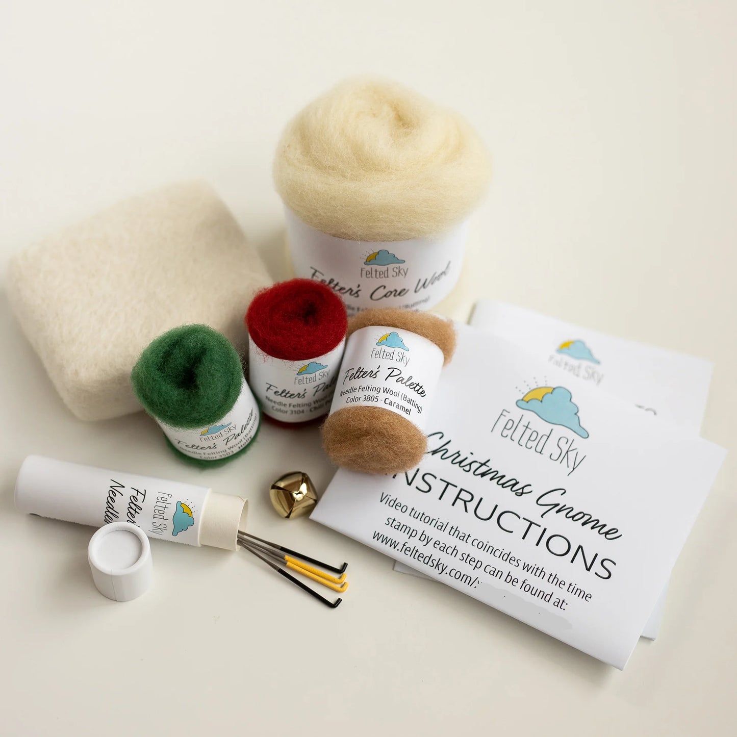 Christmas Gnome Mini Needle Felting Kit