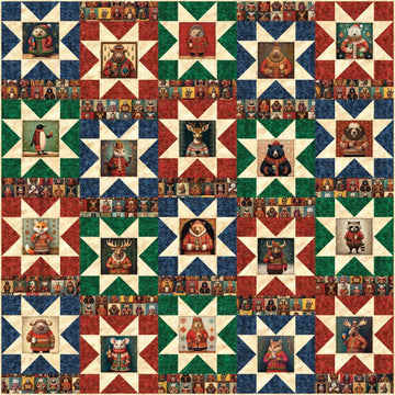 Christmas Party Animals Quilt Kit - PRESALE