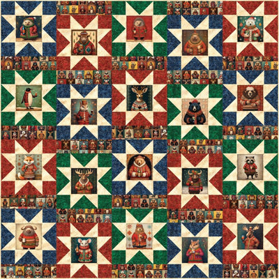 Christmas Party Animals Quilt Kit - PRESALE