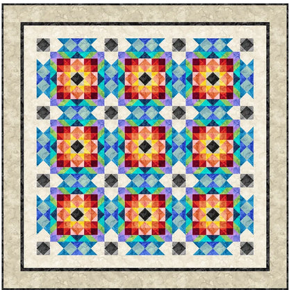 Chromatic Carpenter Quilt Kit - image 2 - complete quilt kit with fabric and instructions