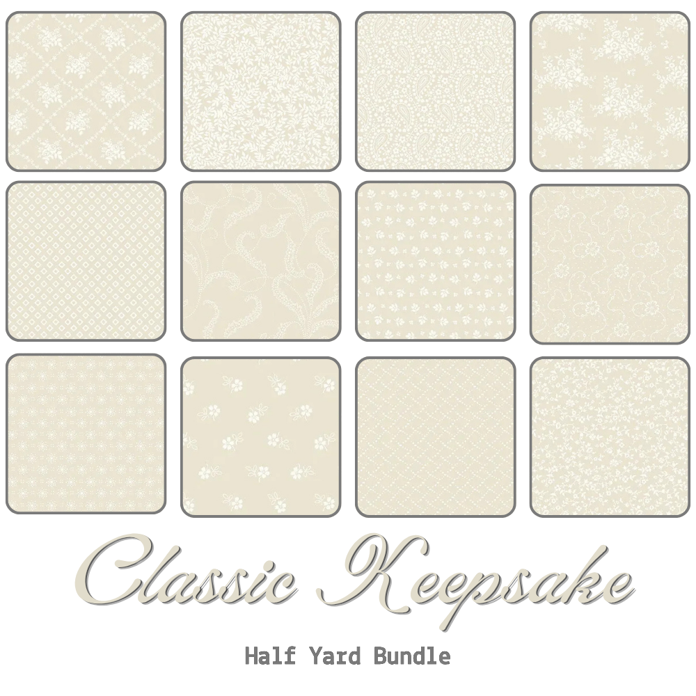 Classic Keepsakes Half Yard Bundle - coordinating quilt fabric bundle