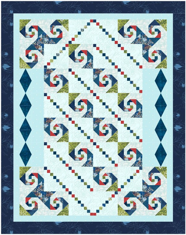 Mystery Five-0 Surfs Up Coral Reef mystery quilt kit fabric bundle