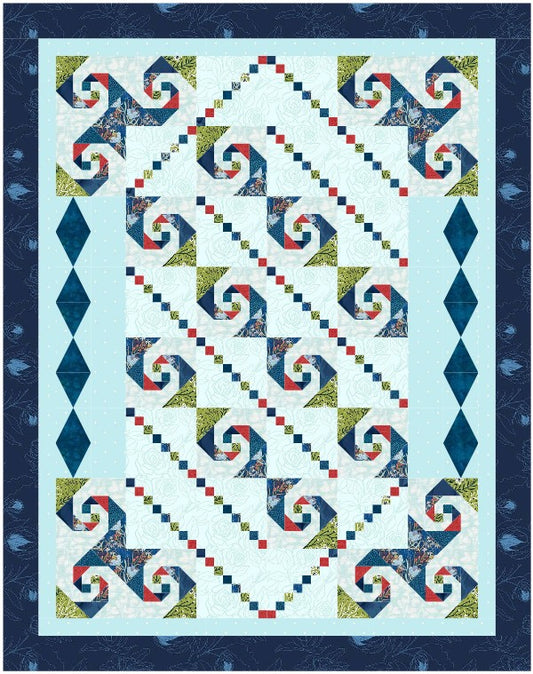 Mystery Five-0 Surfs Up Coral Reef mystery quilt kit fabric bundle