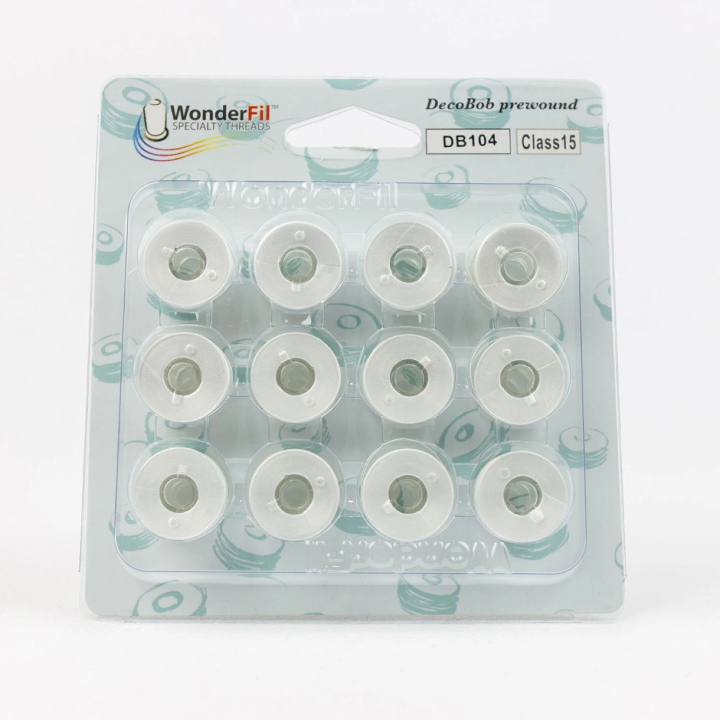 DecoBob Prewound Bobbins Class 15 12ct White