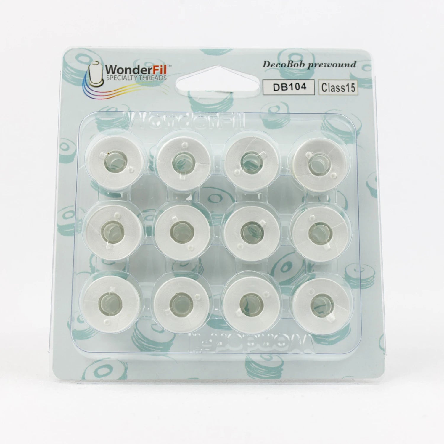 DecoBob Prewound Bobbins Class 15 12ct White