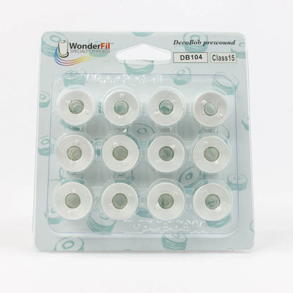 DecoBob Prewound Bobbins Class 15 12ct White