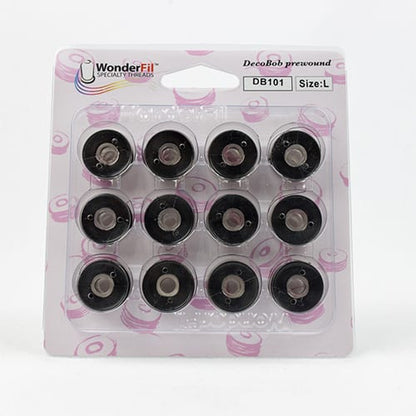 DecoBob Bobbins Prewound - 101 Black