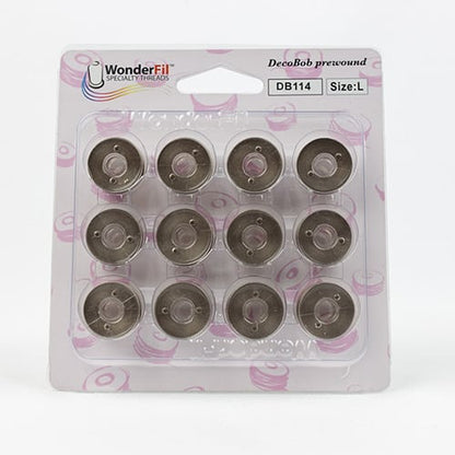 DecoBob Bobbins Prewound - 114 Brown/Grey