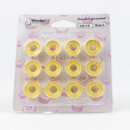 DecoBob Bobbins Prewound - 118 Soft Yellow