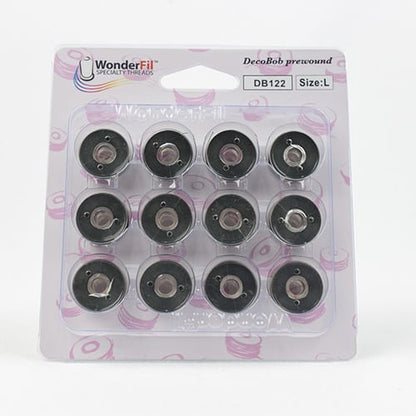 DecoBob Bobbins Prewound - 122 Dark Grey