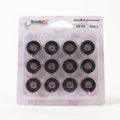 DecoBob Bobbins Prewound - 168 Charcoal