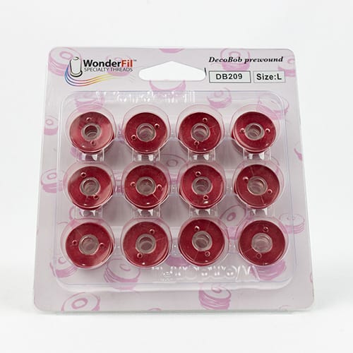 DecoBob Bobbins Prewound - 209 Raspberry