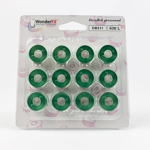 DecoBob Bobbins Prewound - 511 Emerald Green