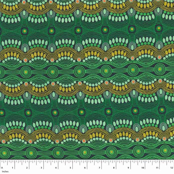 Desert Flora Green Fabric Yardage