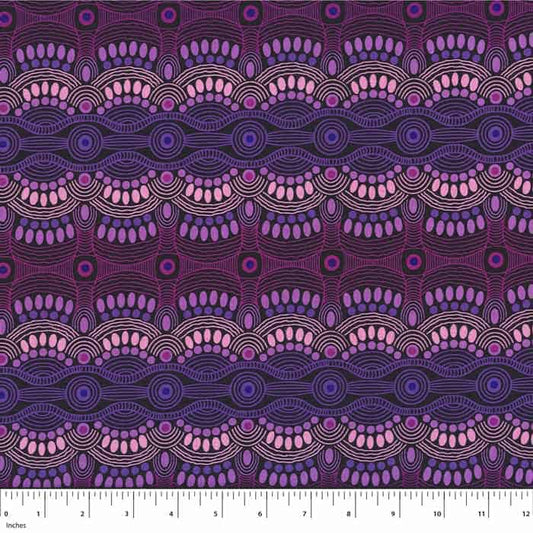 Desert Flora Purple Fabric Yardage